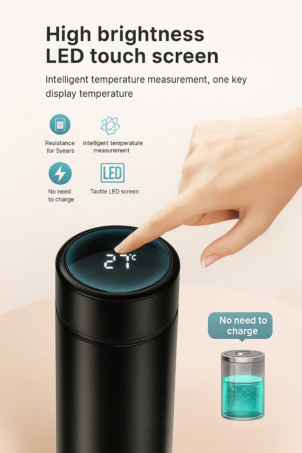 Temperature Display Bottle